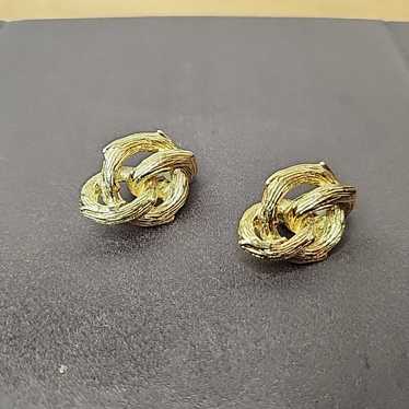 VINTAGE GIVENCHY GOLD TONE EARRINGS - image 1