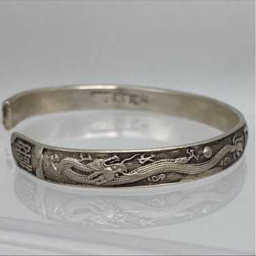 Vintage/Antique Sterling Silver Dragon & Phoenix C