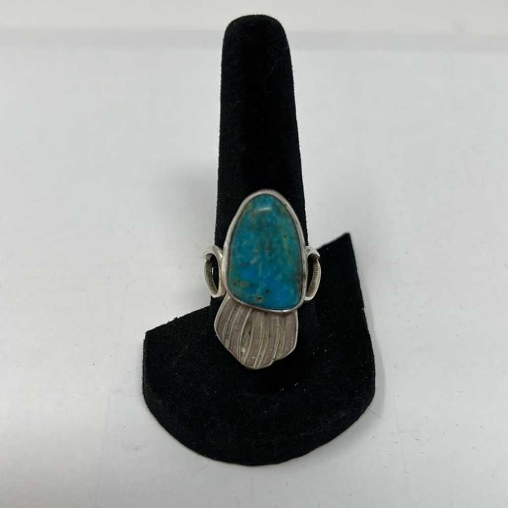 Vintage Sterling Silver (no markings) Navajo Turq… - image 7