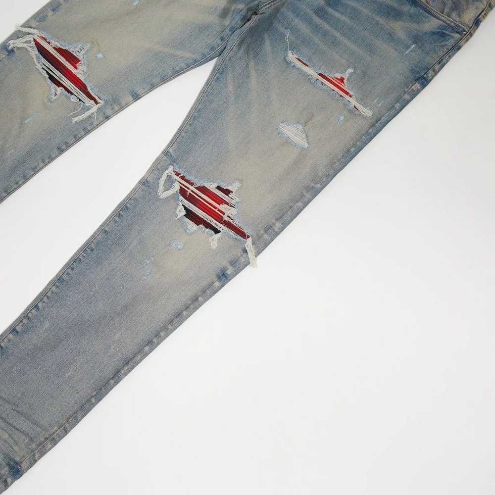 Amiri AMIRI MX1 RED PLAID SKINNY JEAN - image 4