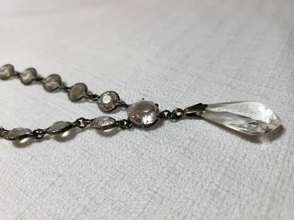 Antique Dazzling Art Deco Sterling Rock Crystal N… - image 3