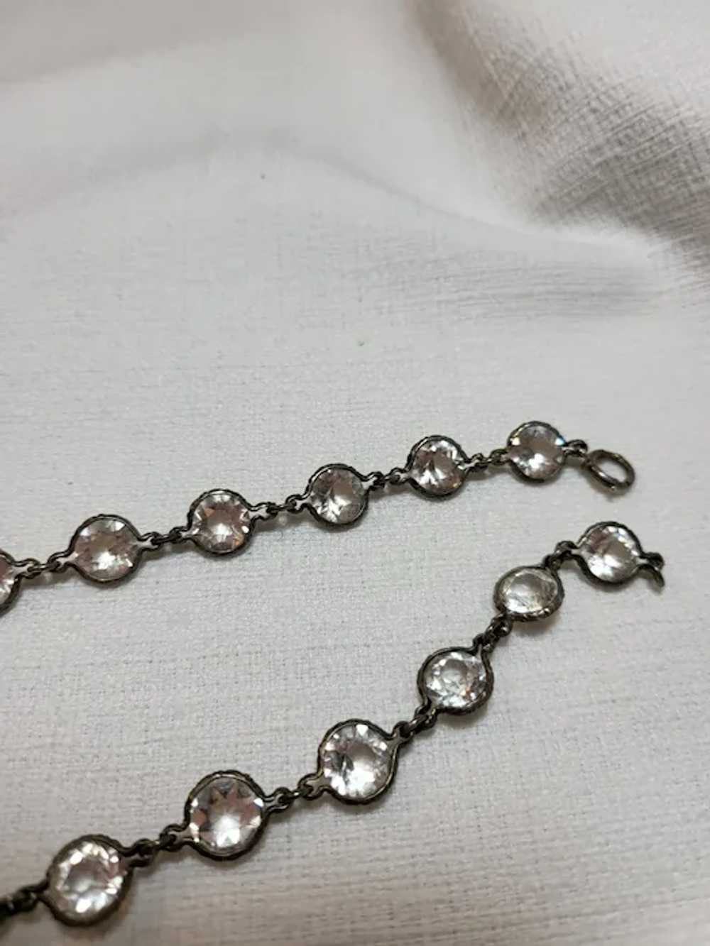 Antique Dazzling Art Deco Sterling Rock Crystal N… - image 4