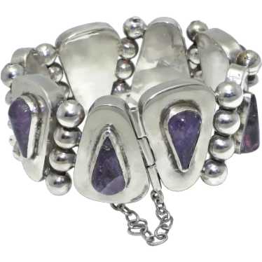 Antonio Pineda "Silver By Tono" Amethyst Silver Br