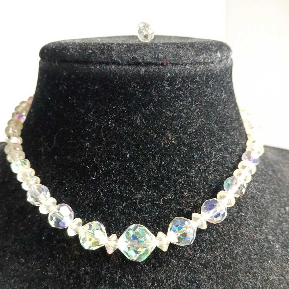 Vintage Aurora Borealis Necklace 15" - image 1