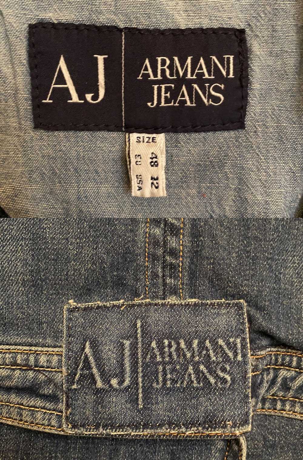 Armani × Denim Jacket × Vintage Vintage 90s Arman… - image 8