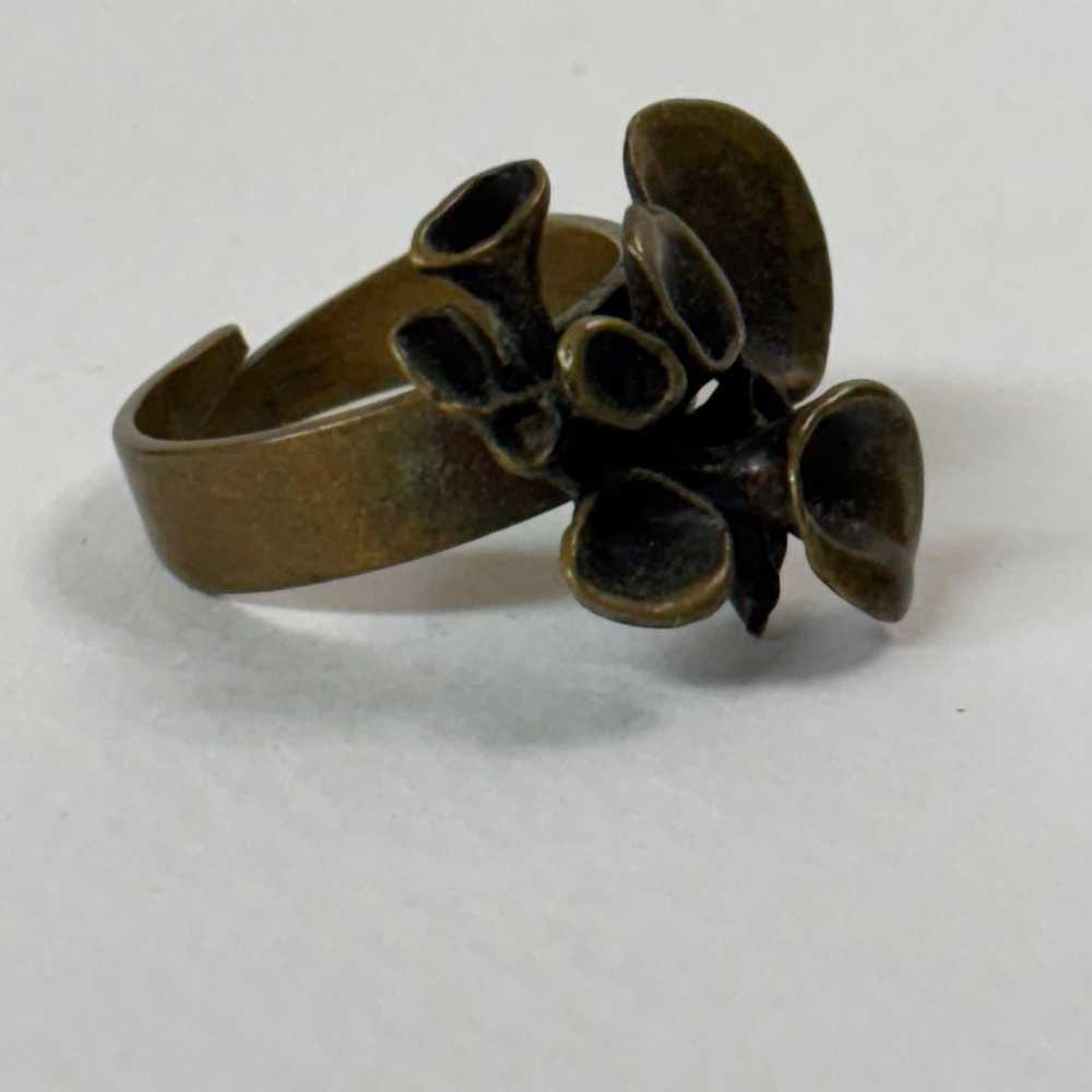 Hannu Ikonen Ring - Adjustable Vintage Organic Fi… - image 2