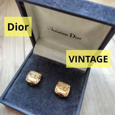 Christian Dior CD Logo Vintage Earrings with Case