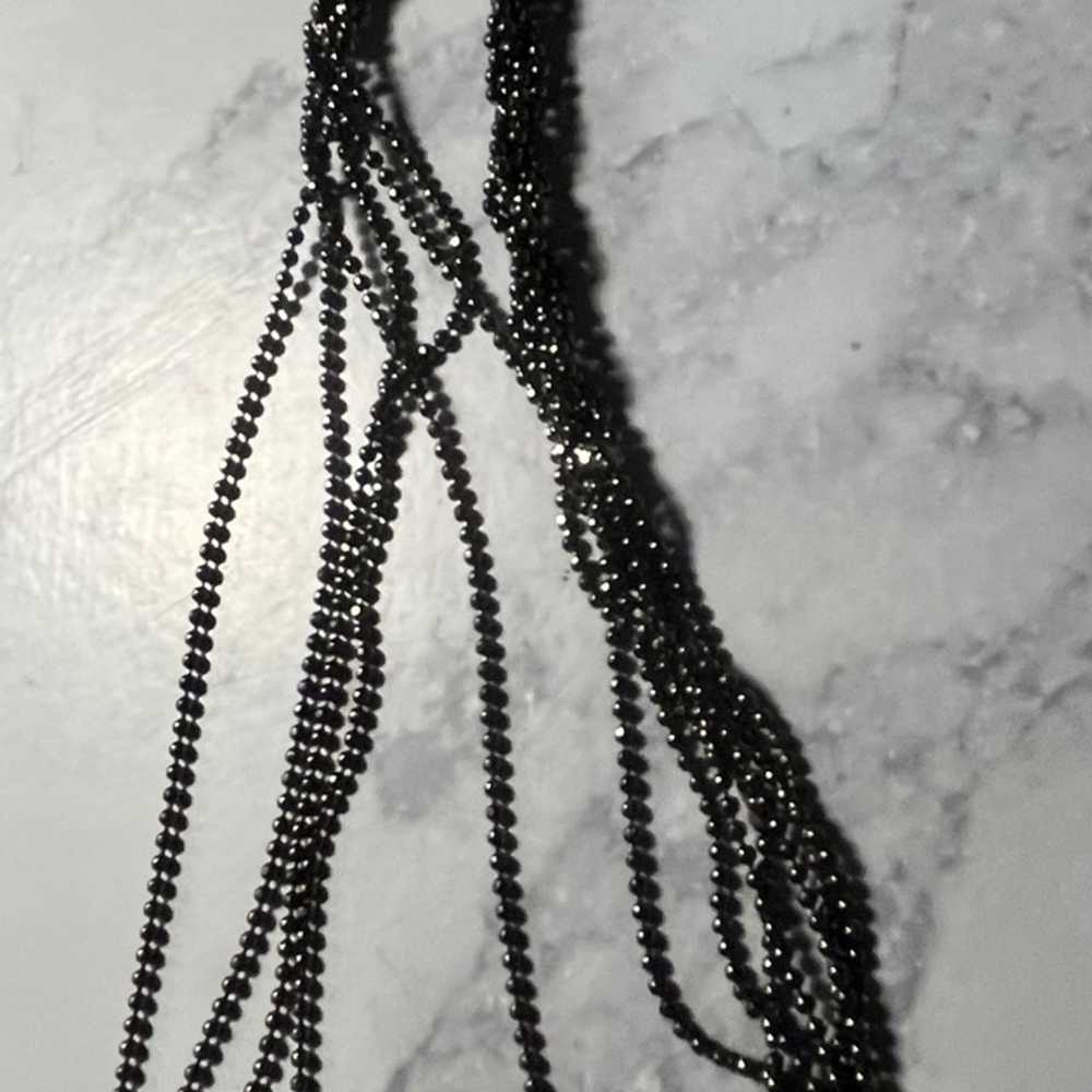 VINTAGE ART DECO LONG BEADED NECKLACE LOVE KNOT F… - image 3