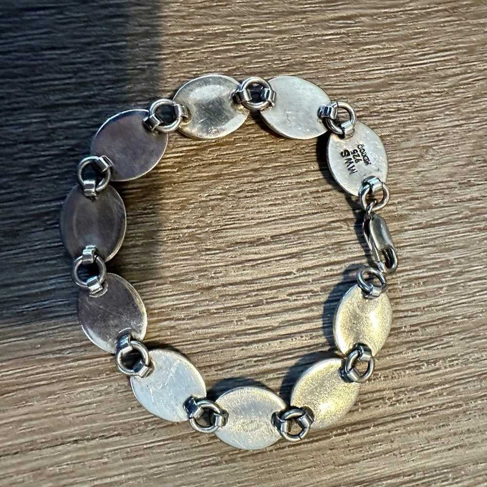 925 Sterling Silver Multi-stone Bracelet 6.5 in. - image 6