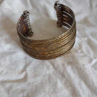 Vintage cuff bracelet multi layered - image 1