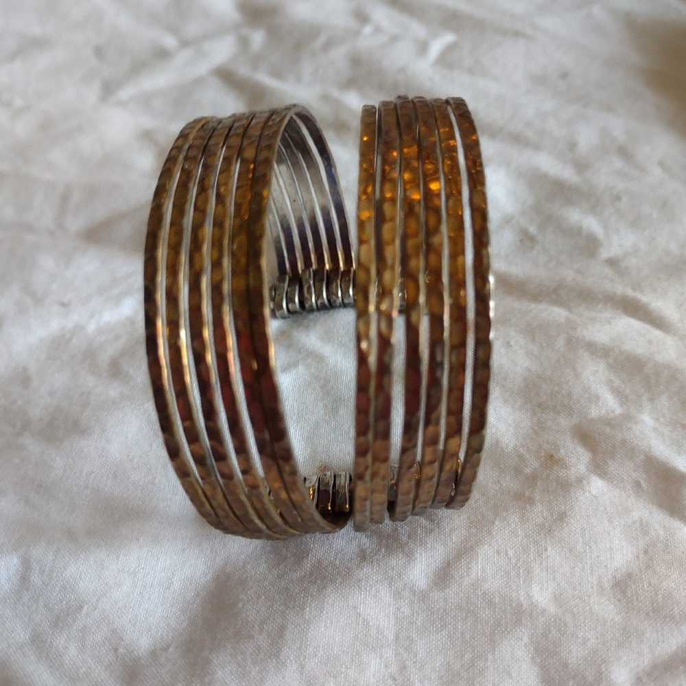 Vintage cuff bracelet multi layered - image 2