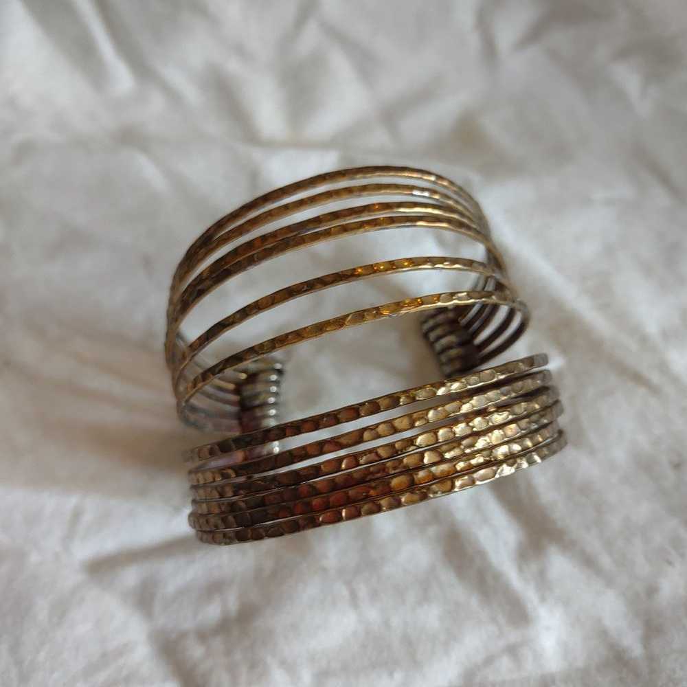 Vintage cuff bracelet multi layered - image 5