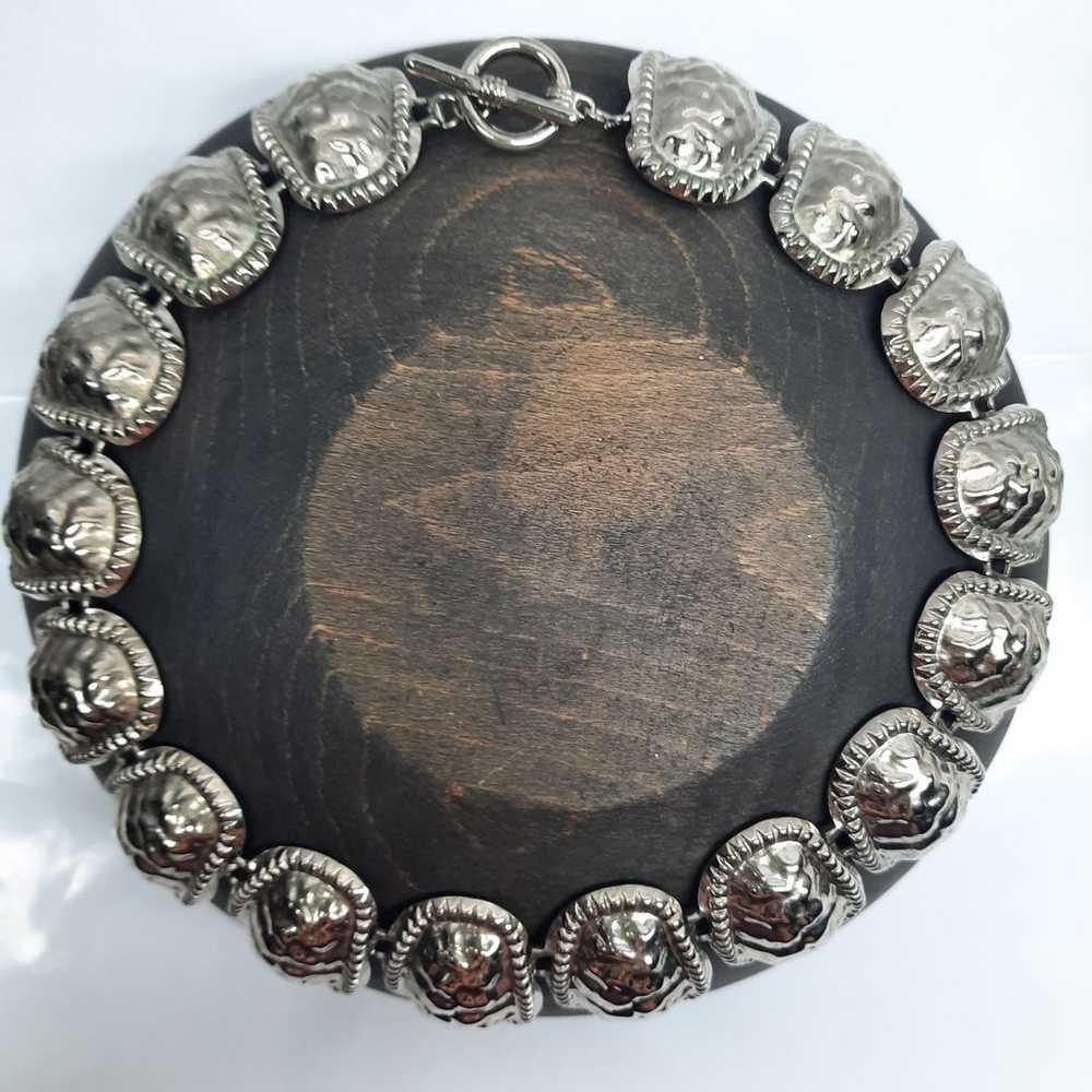 Hammered texture chunky choker necklace - image 1