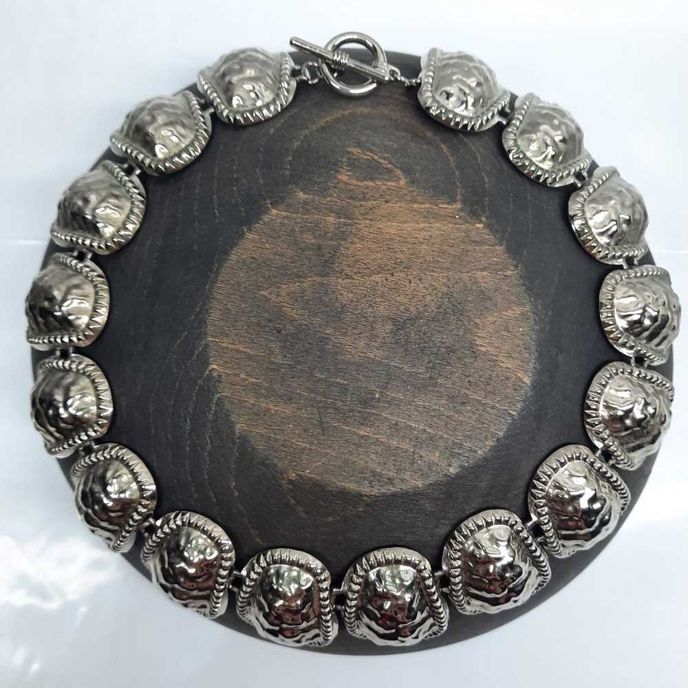 Hammered texture chunky choker necklace - image 2