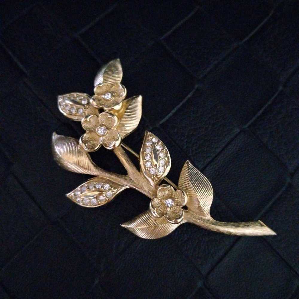 Christian Dior Flower Motif Brooch Vintage Bijou - image 2