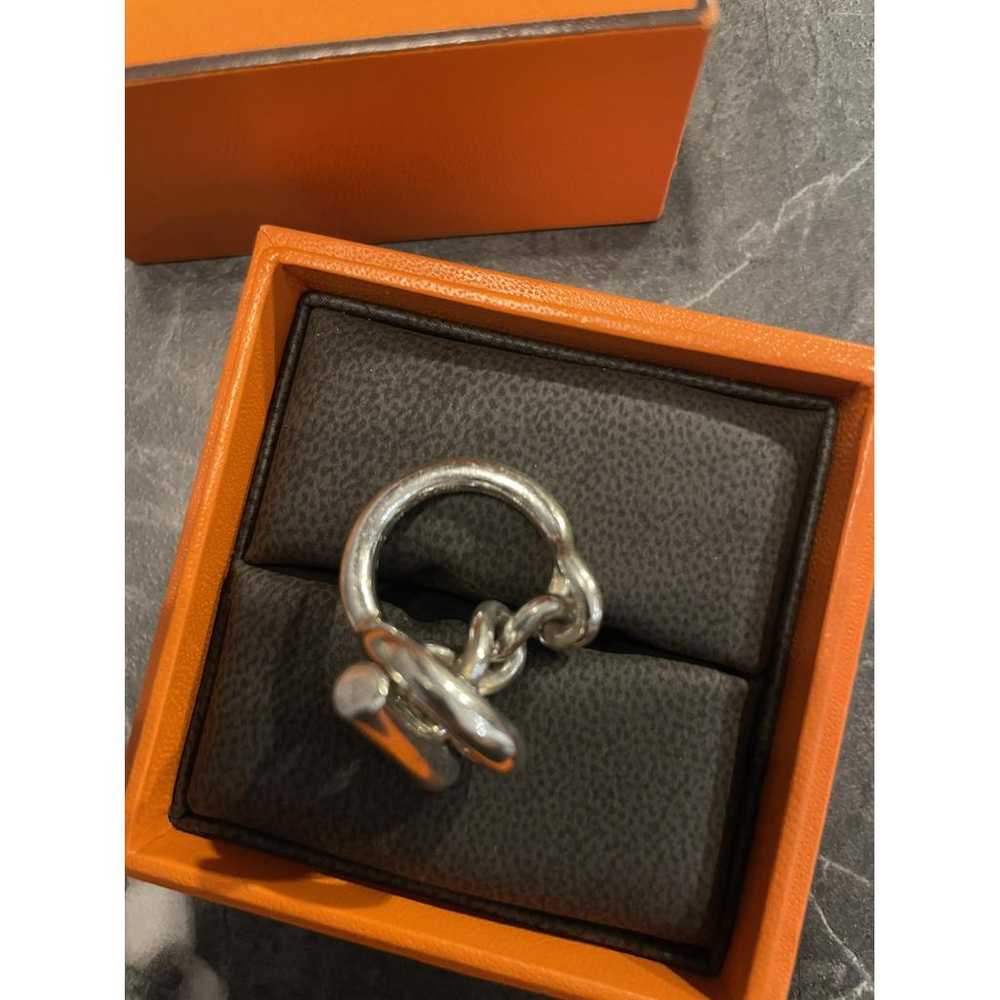 Hermès Croisette silver ring - image 2