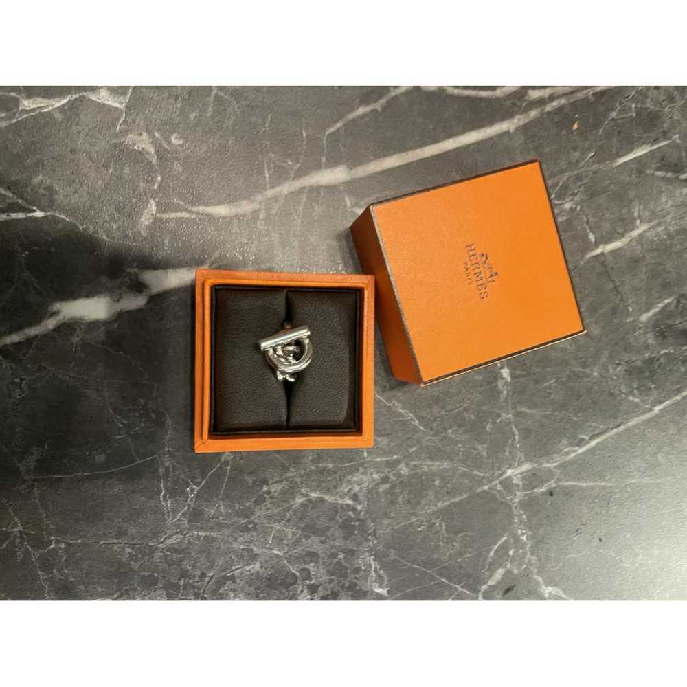 Hermès Croisette silver ring - image 4