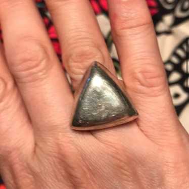 Vintage Silver Triangle Ring 925