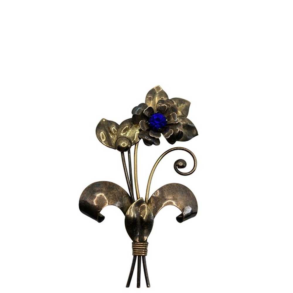 Harry Iskin 1/20 10 K Flower Elegant Brooch Pin  … - image 1