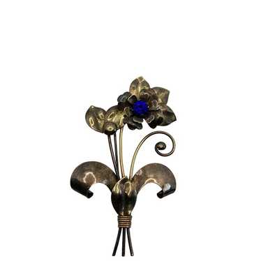 Harry Iskin 1/20 10 K Flower Elegant Brooch Pin  … - image 1