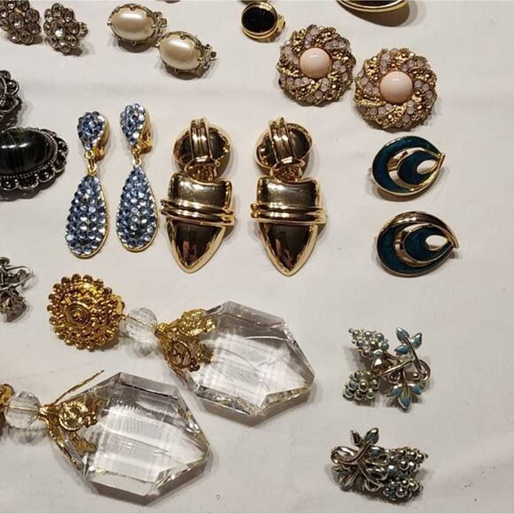 LARGE lot bundle of clip on and screw back earrin… - image 2