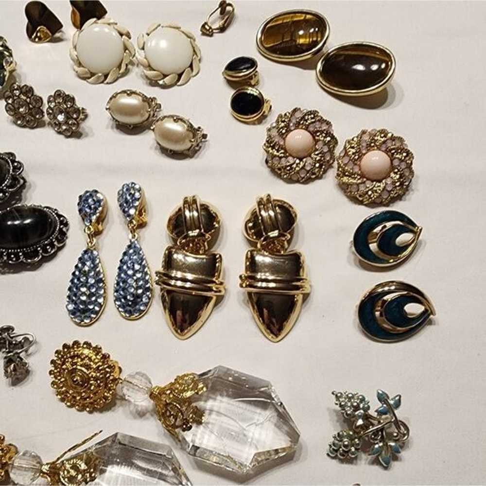 LARGE lot bundle of clip on and screw back earrin… - image 3