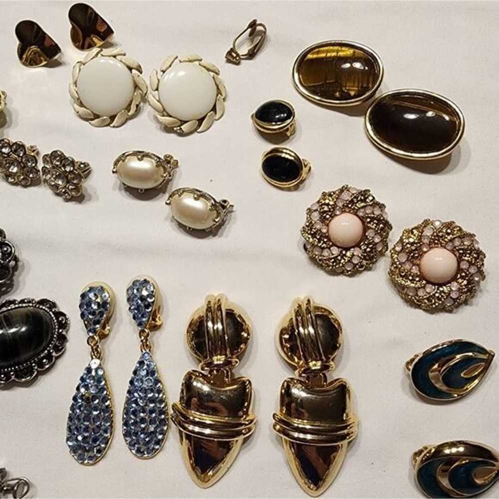 LARGE lot bundle of clip on and screw back earrin… - image 4