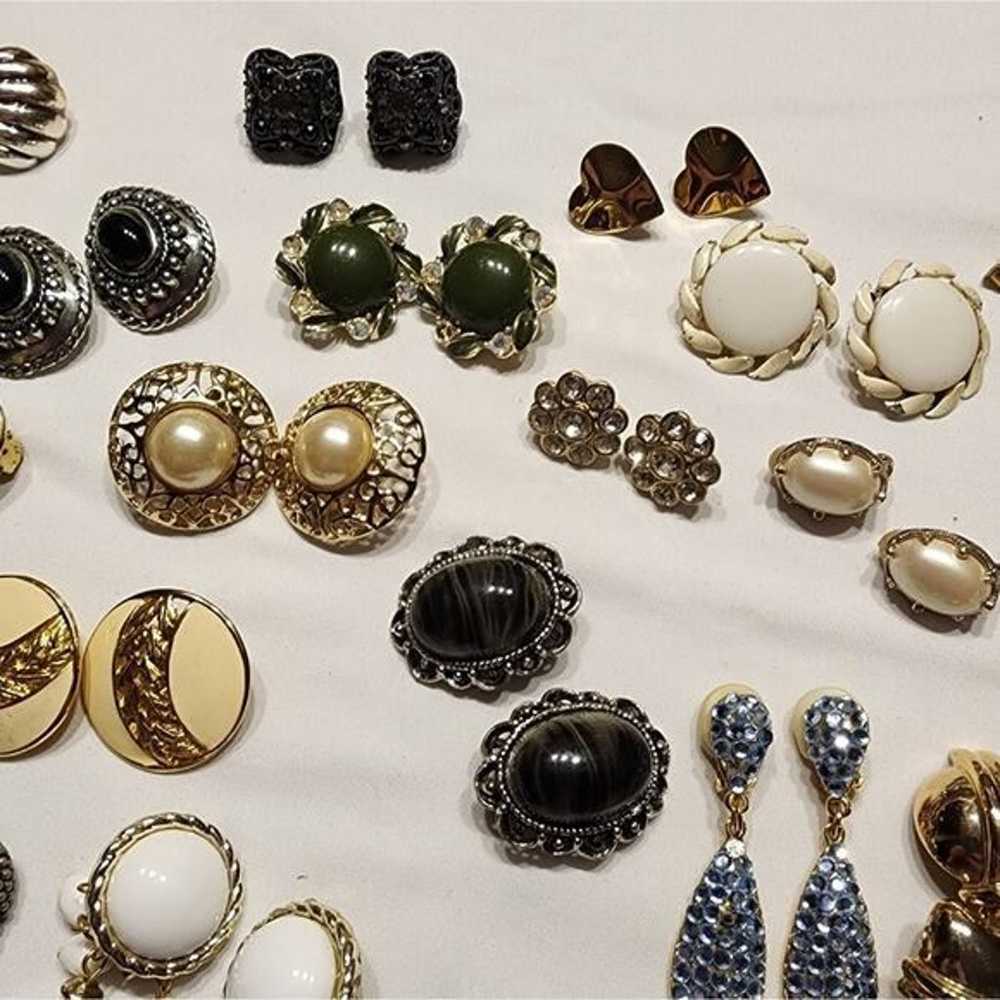 LARGE lot bundle of clip on and screw back earrin… - image 5