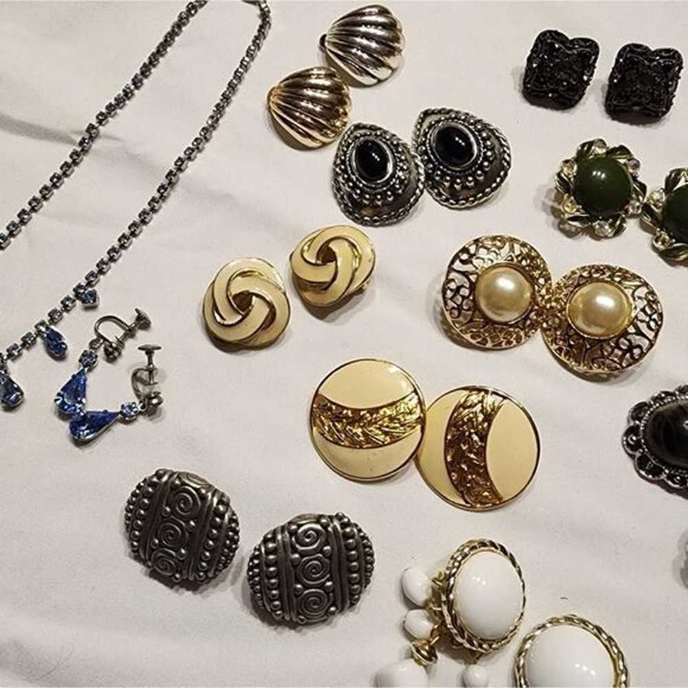 LARGE lot bundle of clip on and screw back earrin… - image 6