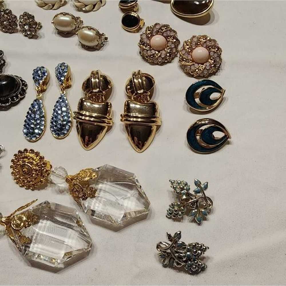 LARGE lot bundle of clip on and screw back earrin… - image 9