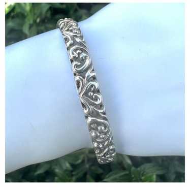 vintage sterling silver handmade filigree  bracele