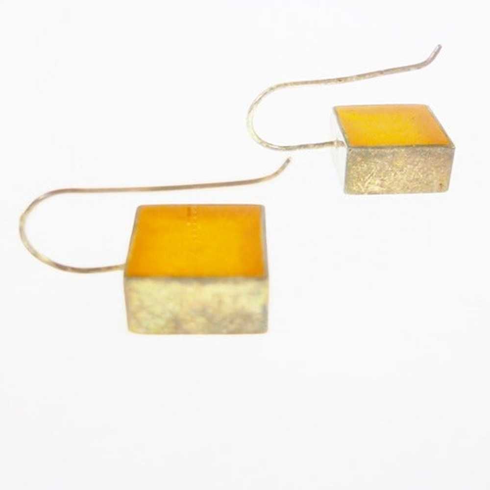 Varga Victoria 24K Gold Leaf Sterling Silver Earr… - image 3