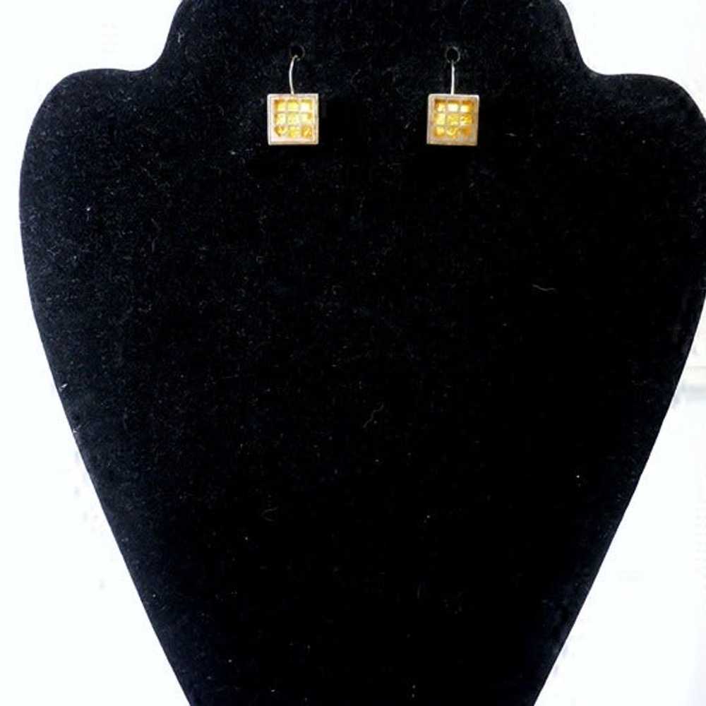 Varga Victoria 24K Gold Leaf Sterling Silver Earr… - image 6