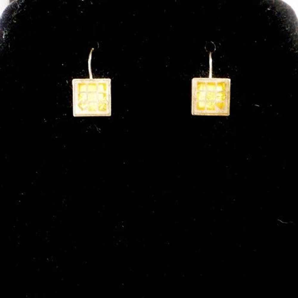 Varga Victoria 24K Gold Leaf Sterling Silver Earr… - image 7