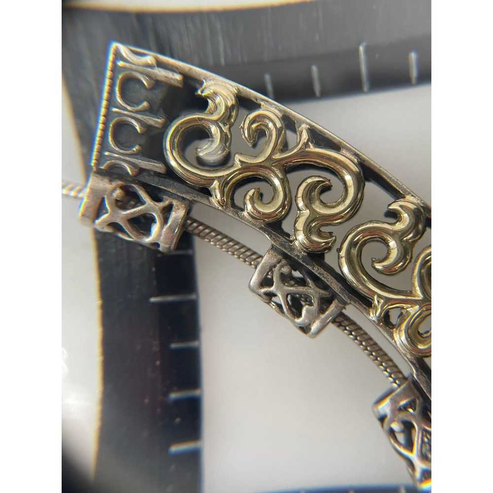 Gorgeous Two Tone Sterling Silver Open Filigree N… - image 9