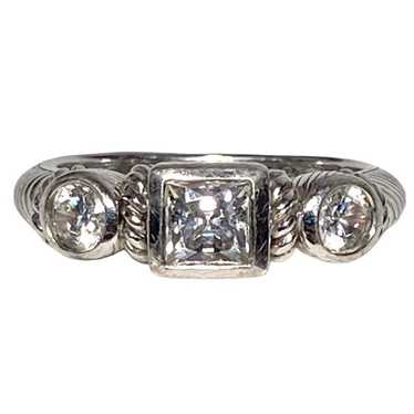 Ring Judith Ripka Silver 925 BA Silver Cubic Zirc… - image 1