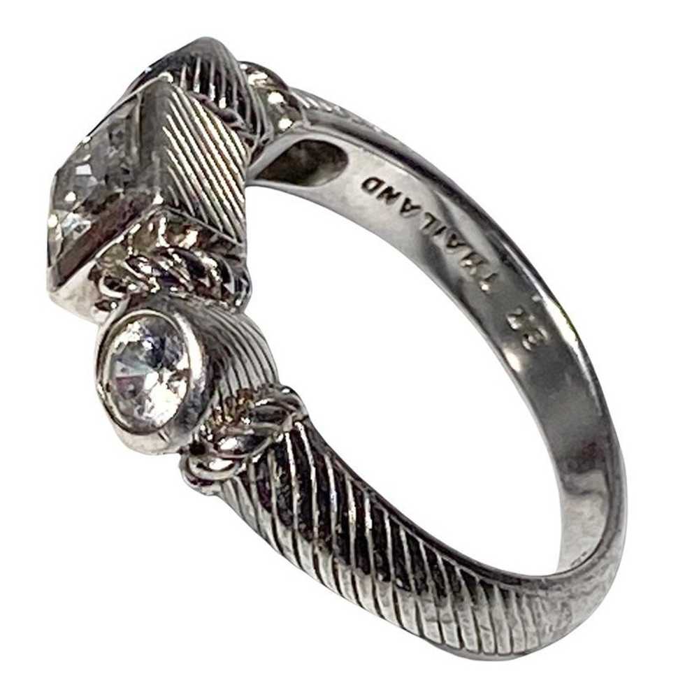 Ring Judith Ripka Silver 925 BA Silver Cubic Zirc… - image 3