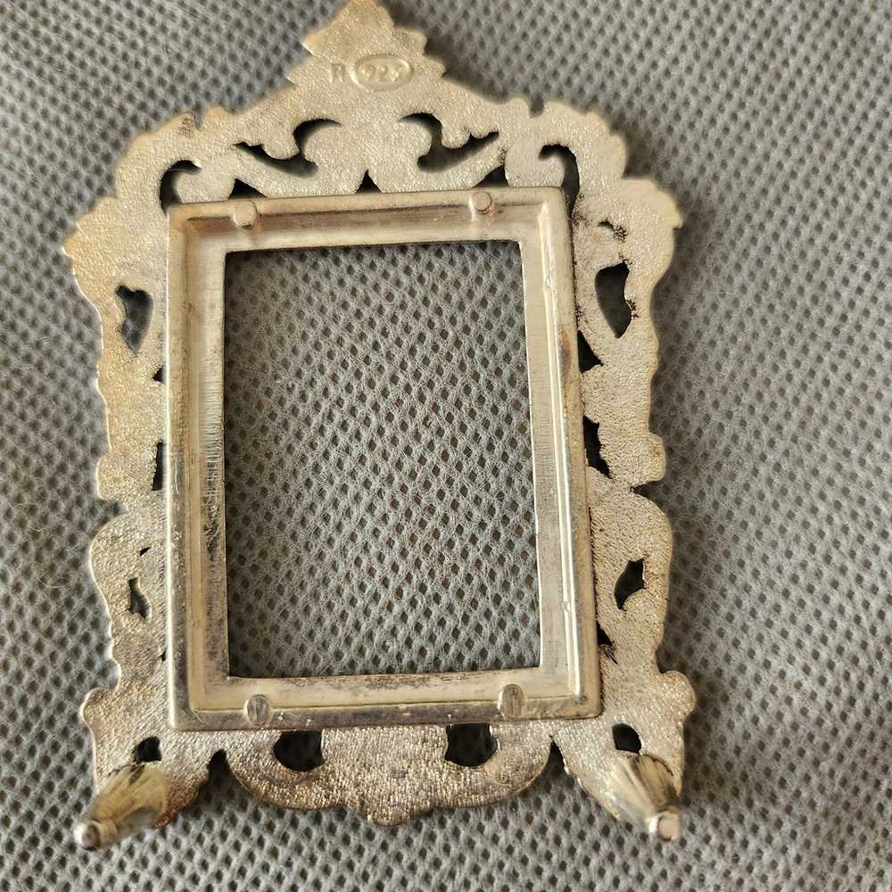 Vintage Collectible 925 sterling Silver Frame - image 2