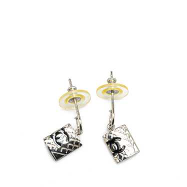 Silver Chanel Silver Cambon Ligne Pushback Earrin… - image 1