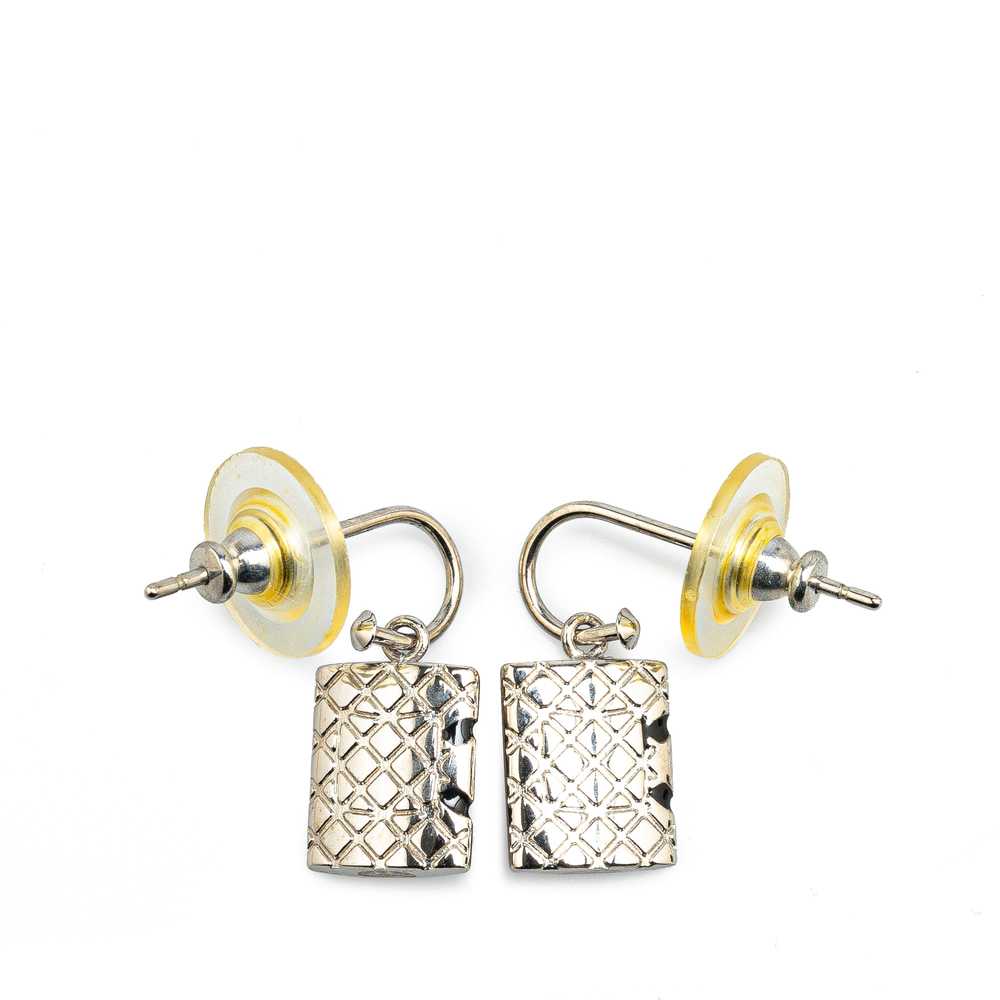 Silver Chanel Silver Cambon Ligne Pushback Earrin… - image 2