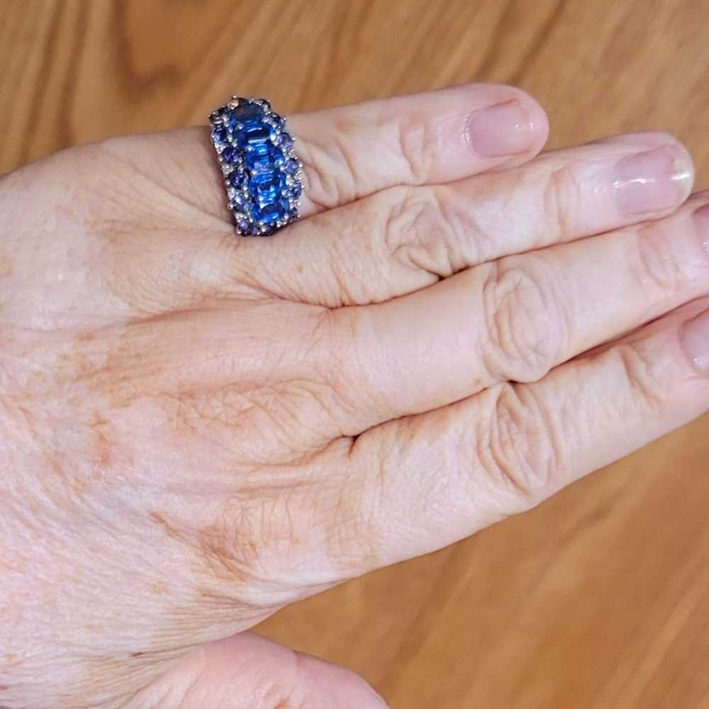 R450 Stunning Blue Kyanite Vintage Style Ring Siz… - image 10