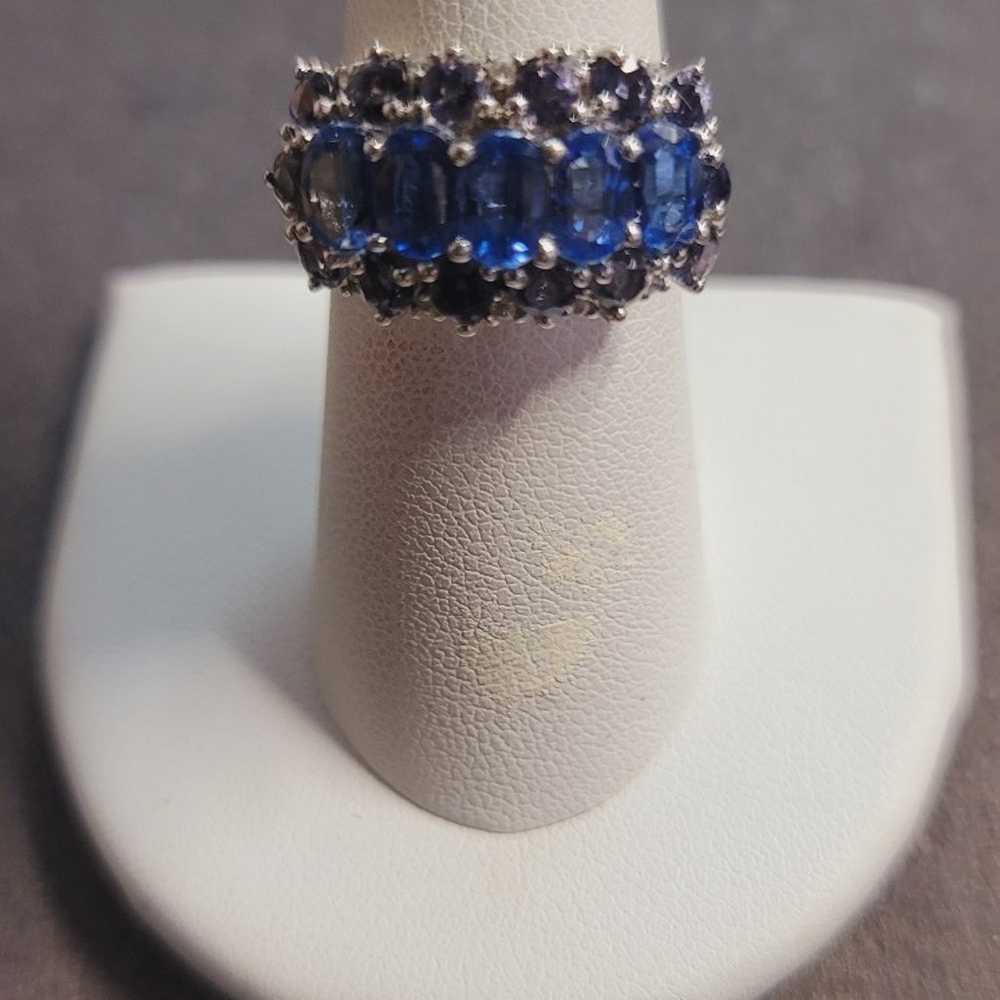 R450 Stunning Blue Kyanite Vintage Style Ring Siz… - image 2