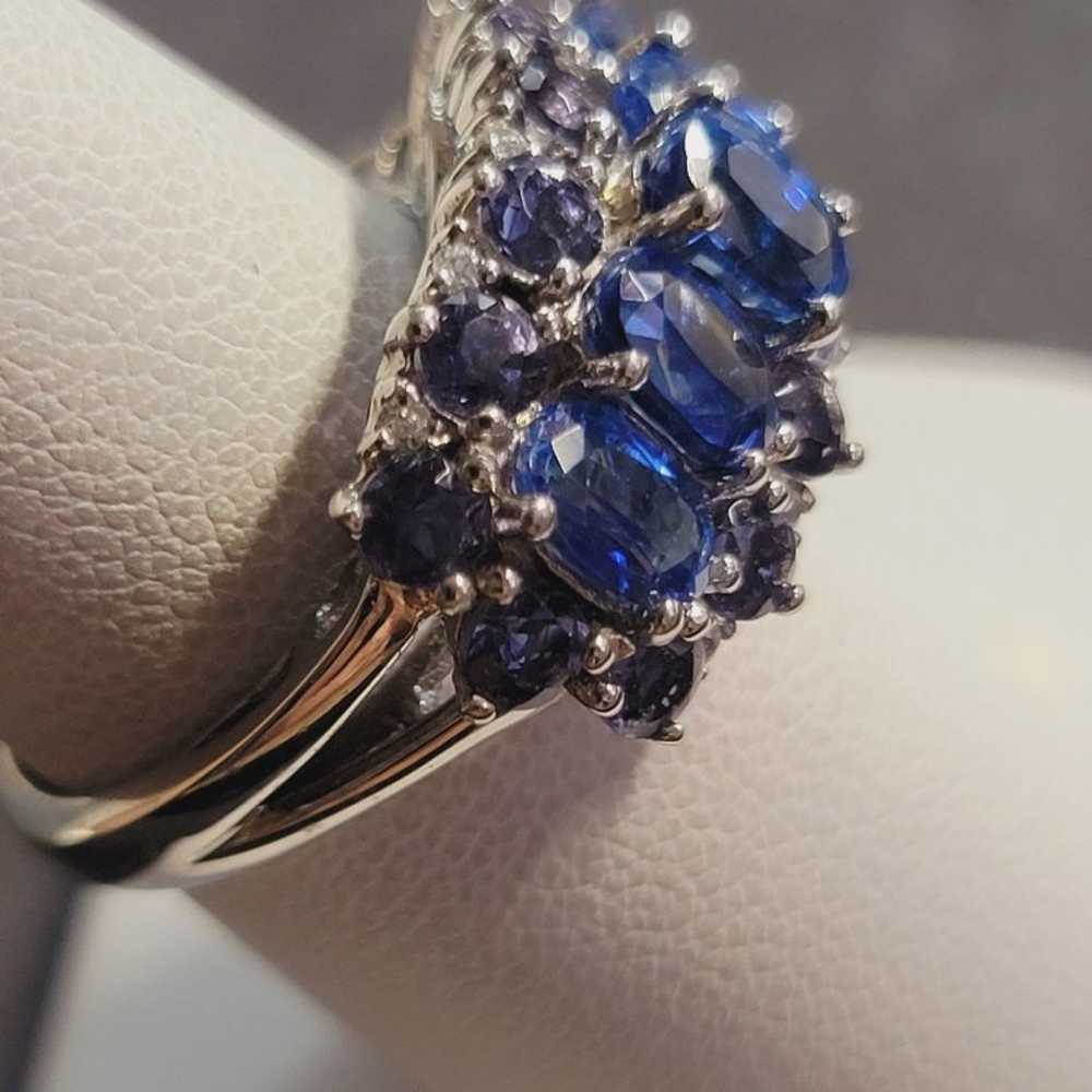 R450 Stunning Blue Kyanite Vintage Style Ring Siz… - image 4