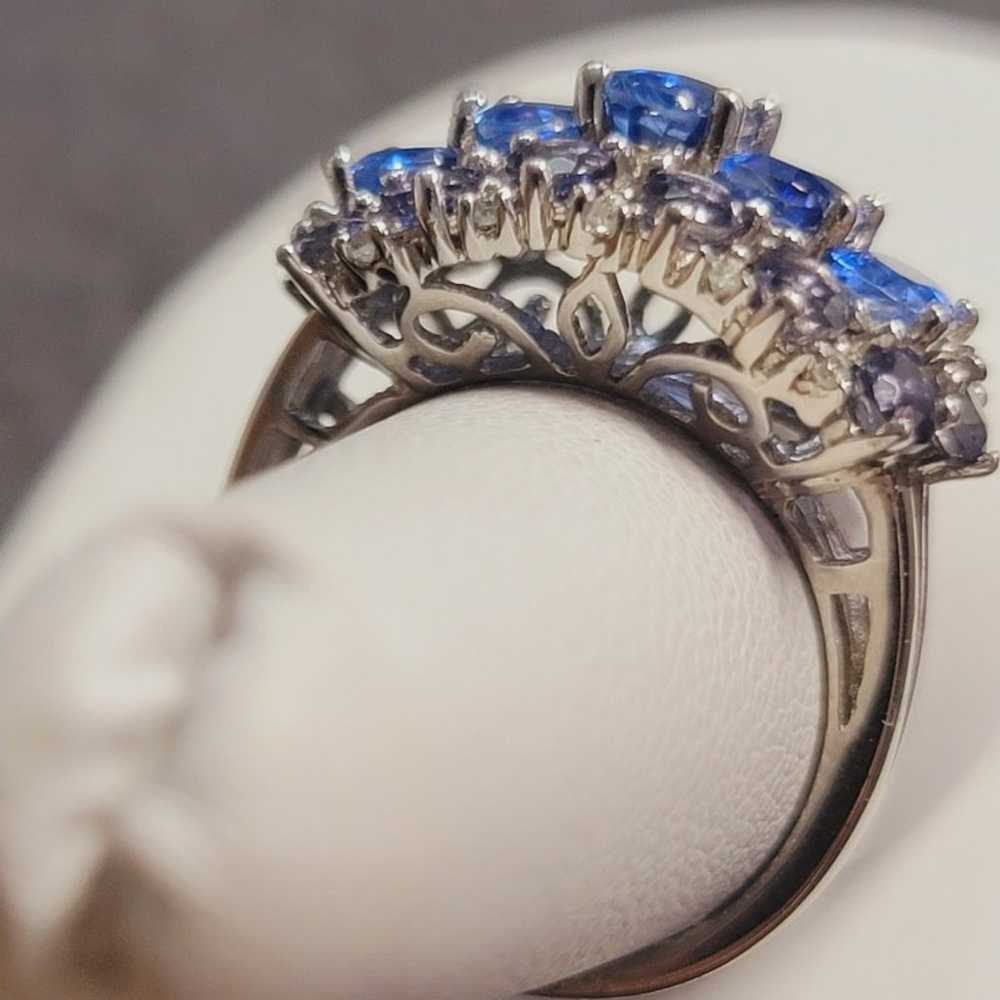 R450 Stunning Blue Kyanite Vintage Style Ring Siz… - image 5