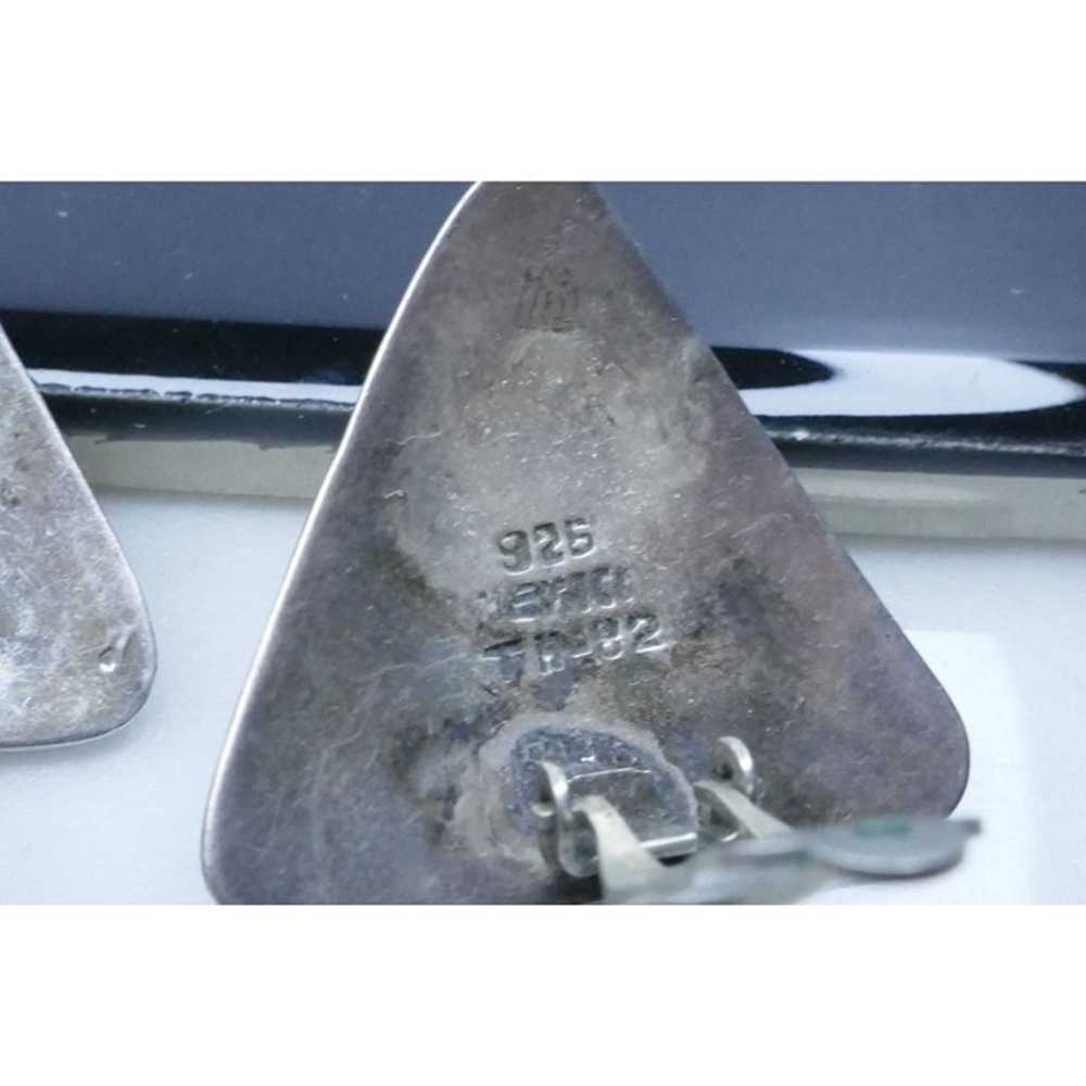 Signed Vintage Mexican Sterling Silver Triangles … - image 10