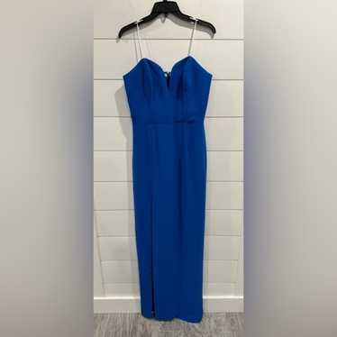 Amanda Uprichard cobalt blue Cherri strapless gown