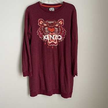 Kenzo Paris Burgundy Embroidered Tiger Sweatshirt 