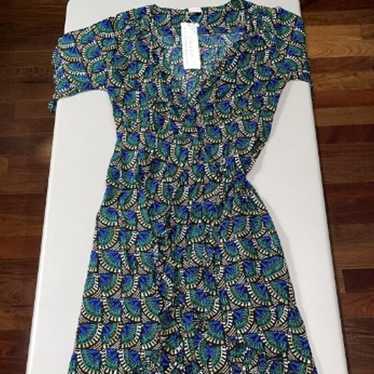 Maxi Wrap Dress African Peacock Small