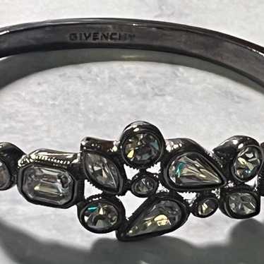 VINTAGE GIVENCHY GUNMETAL RHINESTONE  BRACELET  HI