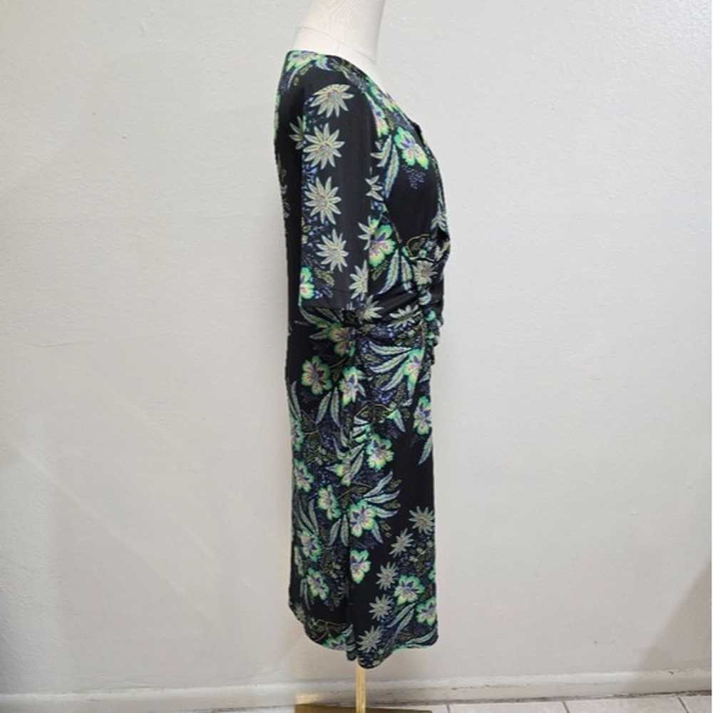 ETRO Floral Print Faux Wrap Knee Length Dress Siz… - image 3